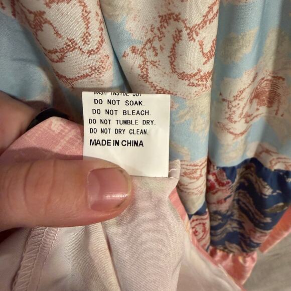 Free People Bluebell Maxi Dress Womens S Patchwork Smocked Tiered Floral Boho - Picture 7 of 9